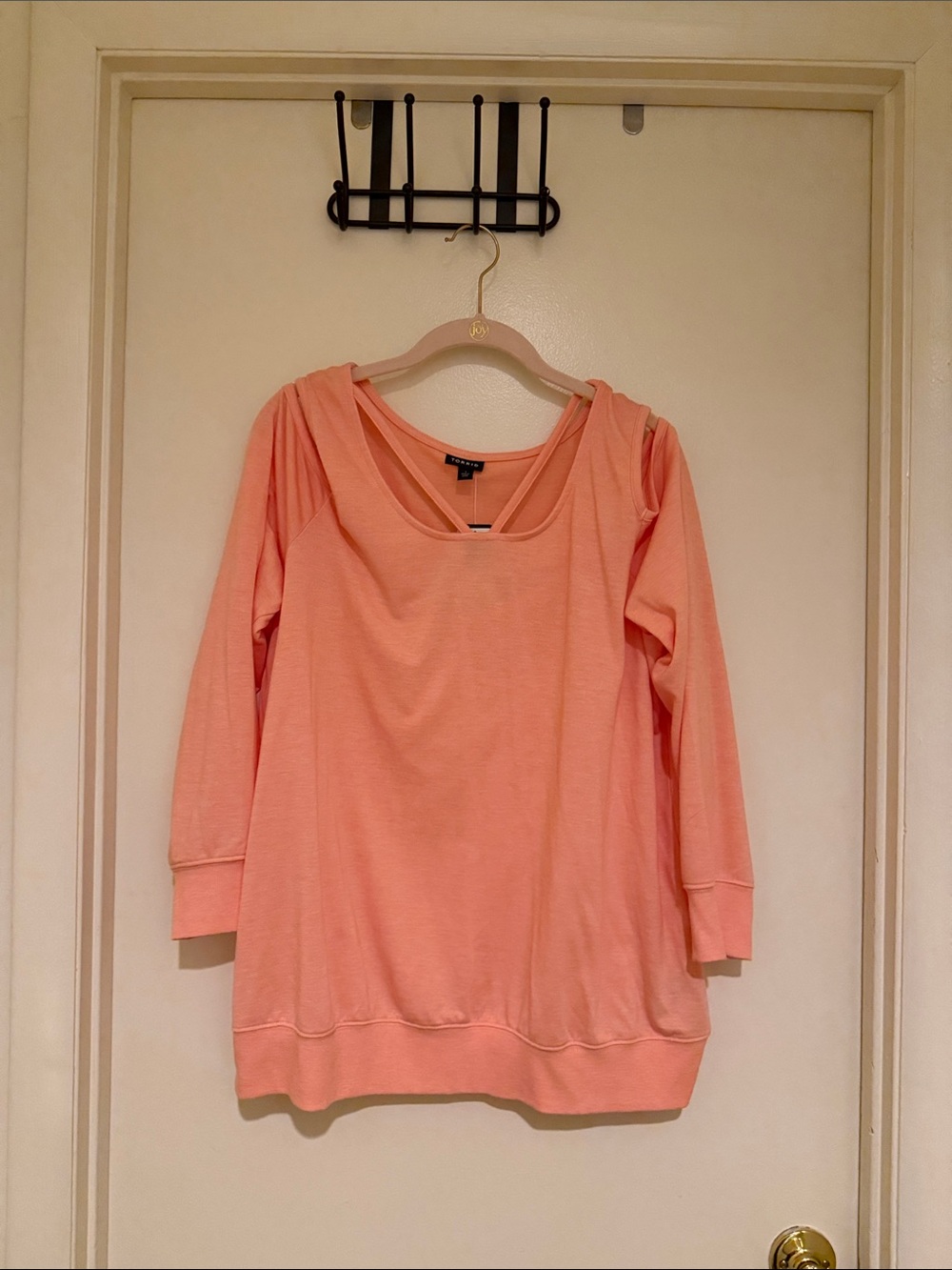 torrid Peach Scoop-Neck Sweatshirt